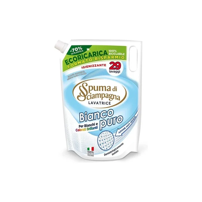 Spuma Di Sciampagna Ecoricarica Detergent For Washing Machine, Pure White, 29