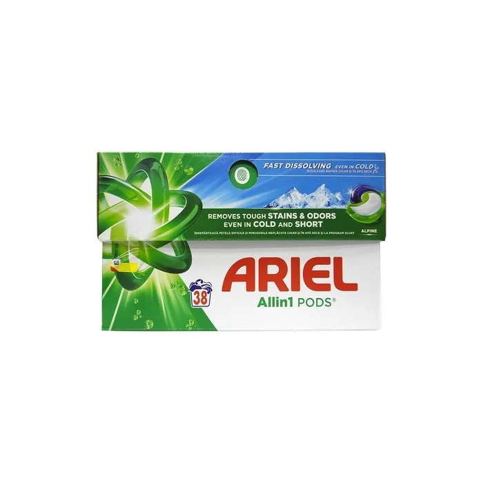 Ariel All-in-1 Alpine Detergent Capsules 38 Pods