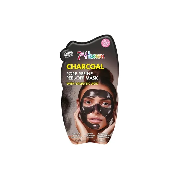 7th Heaven Charcoal Peel Off Face Mask With Salicylic Acid Pore Refine For Oily Skin