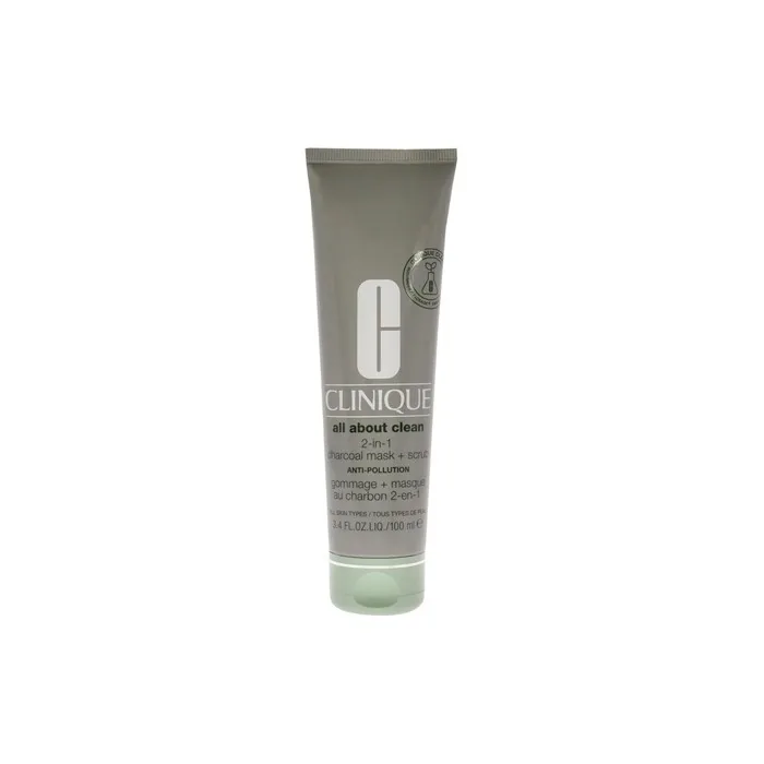 Clinique All About Clean 2-In-1 Charcoal Mask Plus Scrub for Women 3.4oz