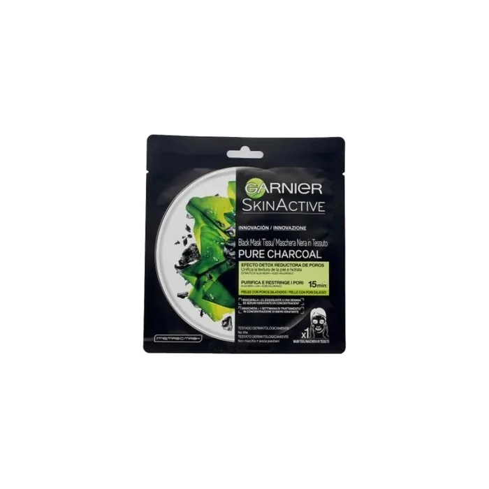Garnier Skinactive Black Mask Tissue Pure Charcoal 1 Unit 28g