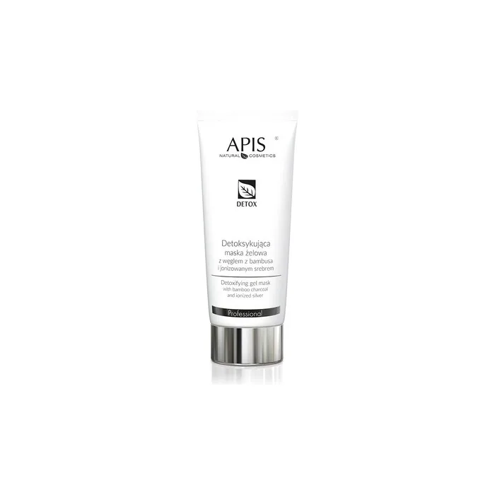 Apis Professional Detox Gel Mask - Detoxifying Gel Mask With Bamboo Charcoal And Ionized Silver, 200ml