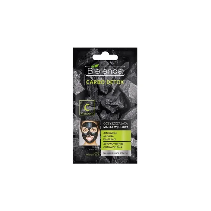 Bielenda Carbo Detox Cleansing Charcoal Mask For Combination And Oily Skin 8g
