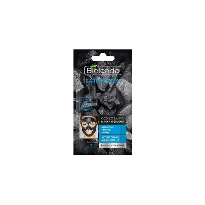 Bielenda Carbo Detox Cleansing Charcoal Mask For Dry And Sensitive Skin 8g