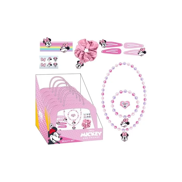 Cerd Life's Little Moments Minnie Beauty Set For Kids Multicolor Hair Ties Hair Tie Hair Clips Necklaces Ring And Stickers Original Product Designed In Spain