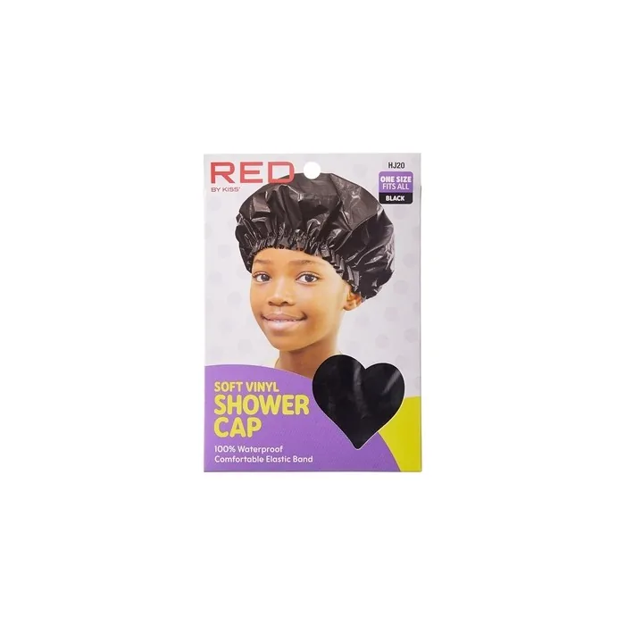 Red By Kiss Kids Reusable Waterproof Shower Cap - Soft Vinyl
