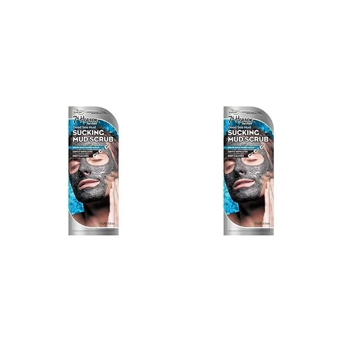 Montagne Jeunesse 7th Heaven Dead Sea Mud Sucking Mud Scrub for Men with Dead Sea Salt and Orange Oil 15g
