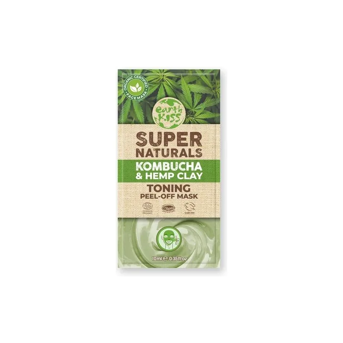 Earth Kiss Supernaturals Kombucha and Hemp Clay Peel-Off Green