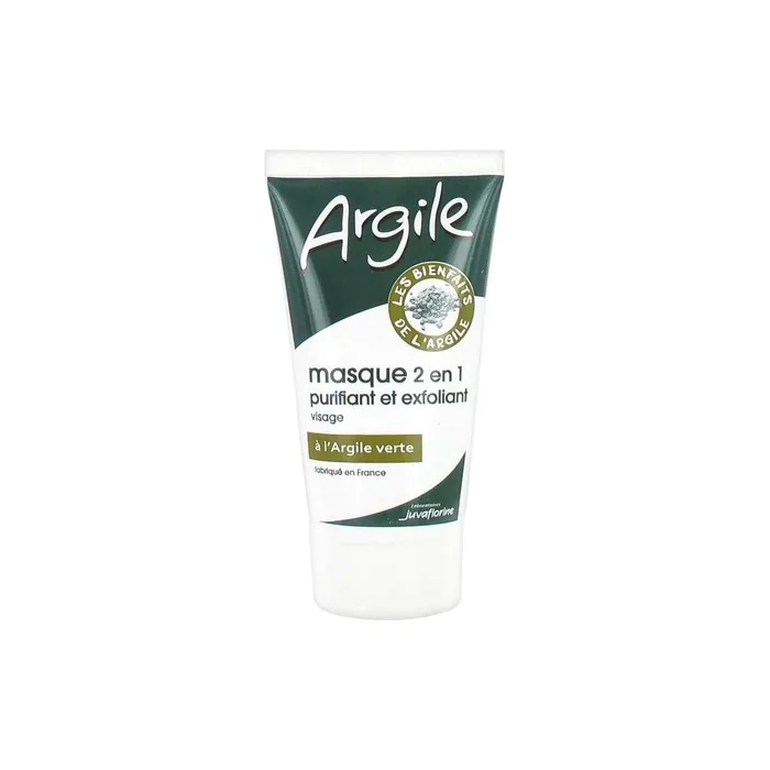 Juvaflorine 2-in-1 Clay Mask Cleansing and Exfoliating with Green Clay 70g
