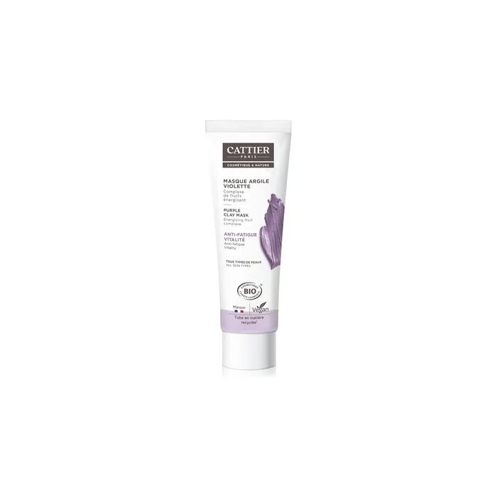 Cattier Organic Purple Clay Mask For All Skin Types 100ml