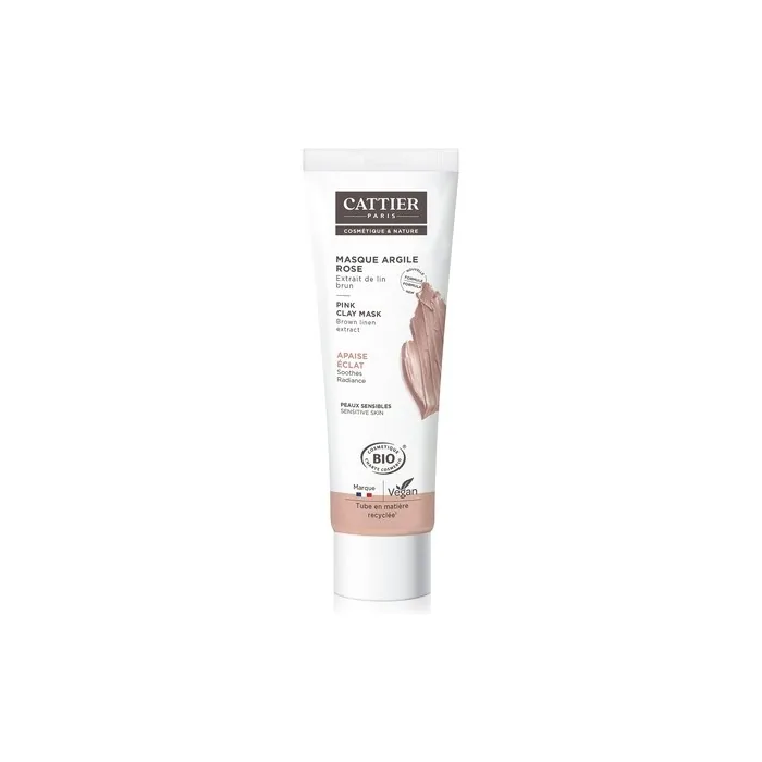 Cattier Pink Clay Mask for Sensitive Skin Organic 100ml