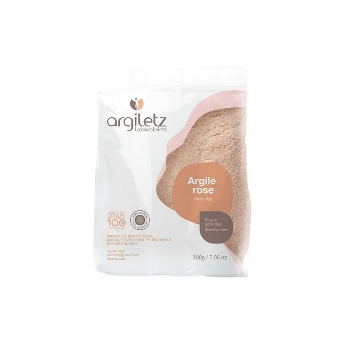 Argiletz Pink Clay Bath Facial Mask and Revitalising Hair Mask 200g