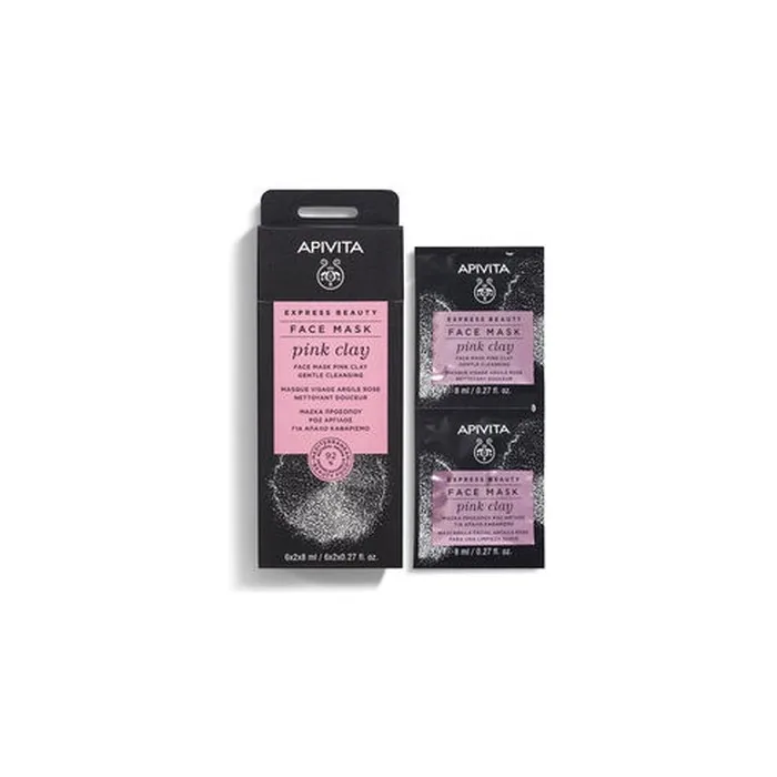 Apivita Express Beauty Gentle Cleansing Face Mask with Pink Clay 16ml - Pack of 2