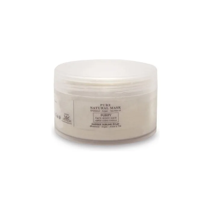 Natural Face Mask With Pure Argan Oil And Ghassoul 200 Ml