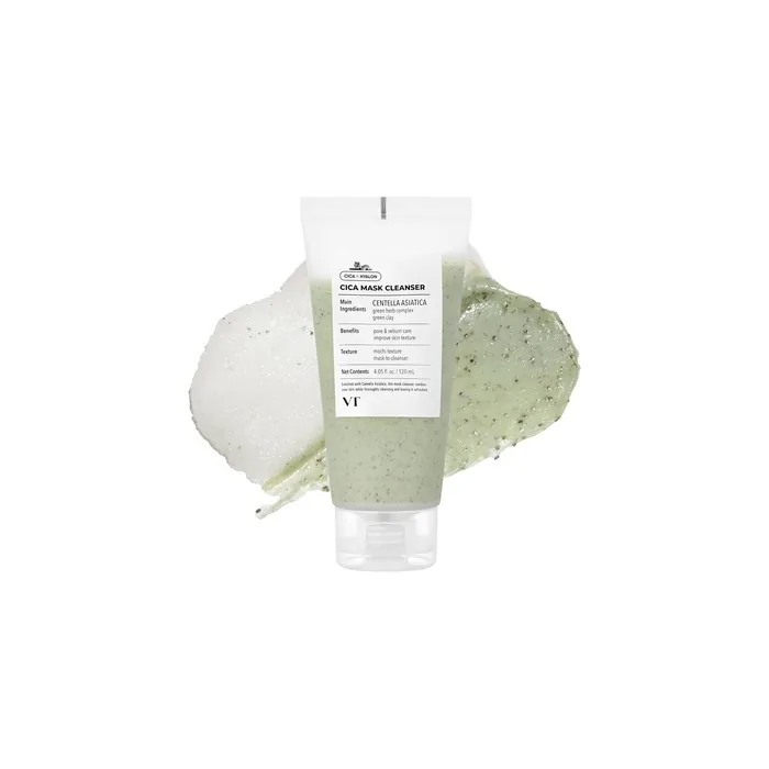 Vt Cosmetics Cica Mask Cleanser 2-in-1 Facial Wash and Non-Drying Clay Mask