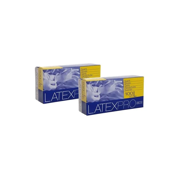 Deter Center Reusable Synthetic Latex Gloves Size Large Blue - Pack of 200