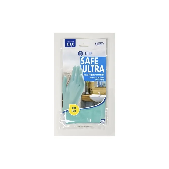 Icoguanti Tulip Hypoallergenic Nitrile Dish Gloves Size S - Light Blue
