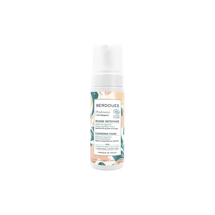 BERDOUES Probiotic Age Respect Cleansing Foam for Normal to Oily Skin 5.07 Fl.Oz.