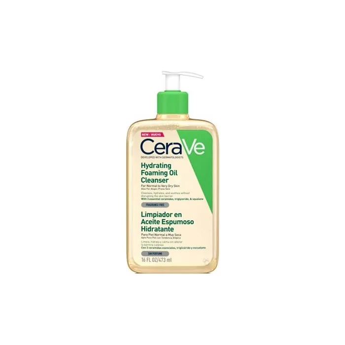 Cerave Hydrating Foaming Oil Cleanser 473ml Moisturizing Facial Cleanser