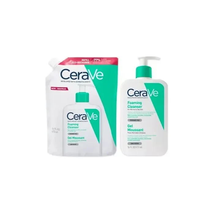 Cerave Foaming Gel 473 Ml Ecorefill 473 Ml Gentle Cleanser For Face