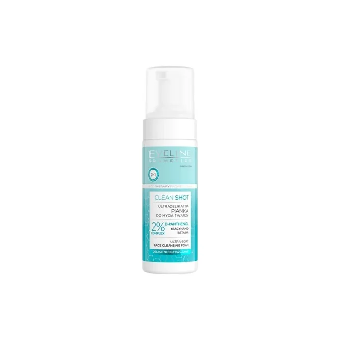 Eveline Clean Shot Ultra Soft Face Cleansing Foam With Dpanthenol And Niacinamide 150ml