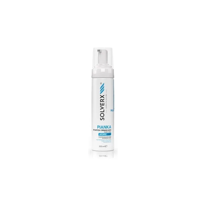 Solverx Atopic Skin Cleansing Foam For Face And Eye Makeup Removal 200ml
