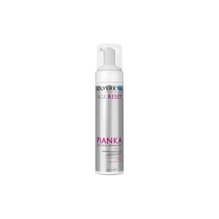 Solverx Age Reset Cleansing Foam For Face And Makeup Removal 200ml
