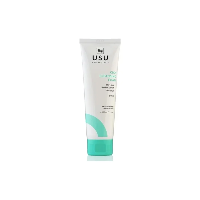 Facial Foam Cleanser with CICA pH 5.5 120ml - Removes Impurities, Moisturizes, Soothes and Regenerates Skin - Silky Finish - Ideal for Sensitive Skin