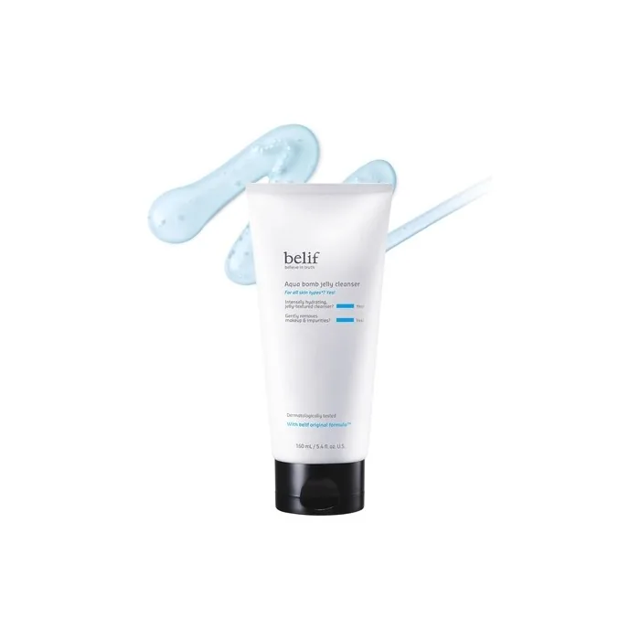 Belif Aqua Bomb Jelly Cleanser Jelly-To-Foam Mild Hydrating Facial Cleanser