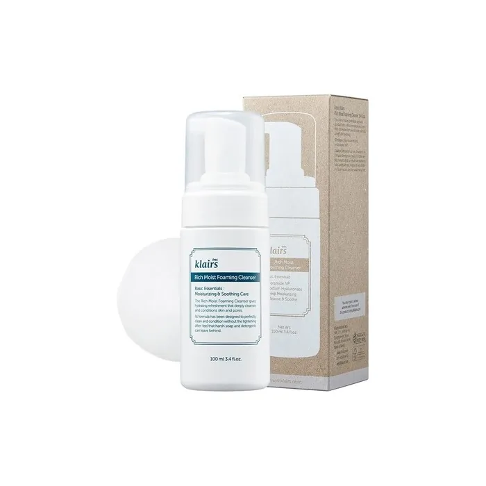 Dearklairs K-Beauty Skincare Rich Moist Foaming Cleanser 3.4 Fl Oz 100ml