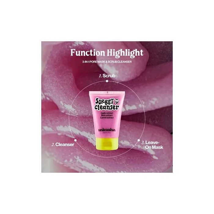 Unleashia ABC Sorbet Cleanser All-in-One 3-in-1 Moisturizing Facial Wash