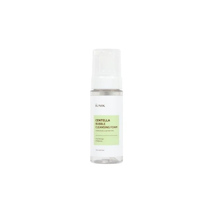 Iunik Centella Bubble Cleansing Foam 150 Ml - Soothing Cleansing Foam For Face