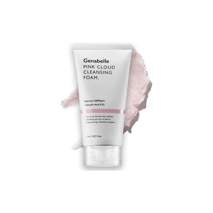 Genabelle Pink Cloud Cleansing Foam Gentle Moisturizing