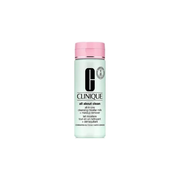 Clinique All About Clean All-In-One Cleansing Micellar Milk and Makeup for Combination to Oily Skin Women 6.7 oz
