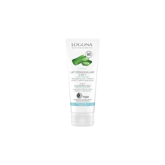 Logona Classic 3 in 1 Cleansing Milk with Organic Aloe Vera