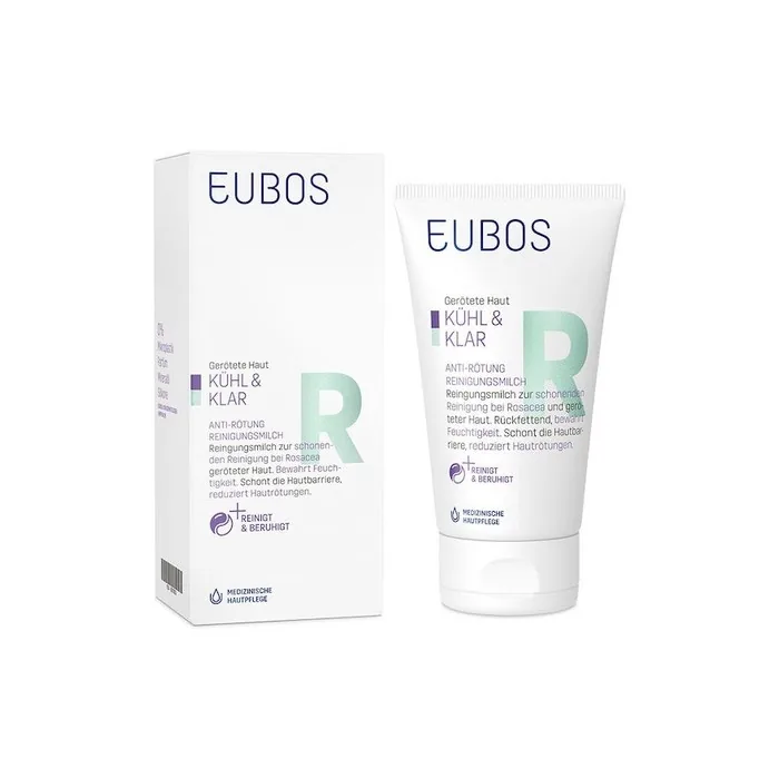 Eubos Cool Calm Soothing Cleansing Milk For Gentle Cleansing Of The Skin With Rosacea 150ml