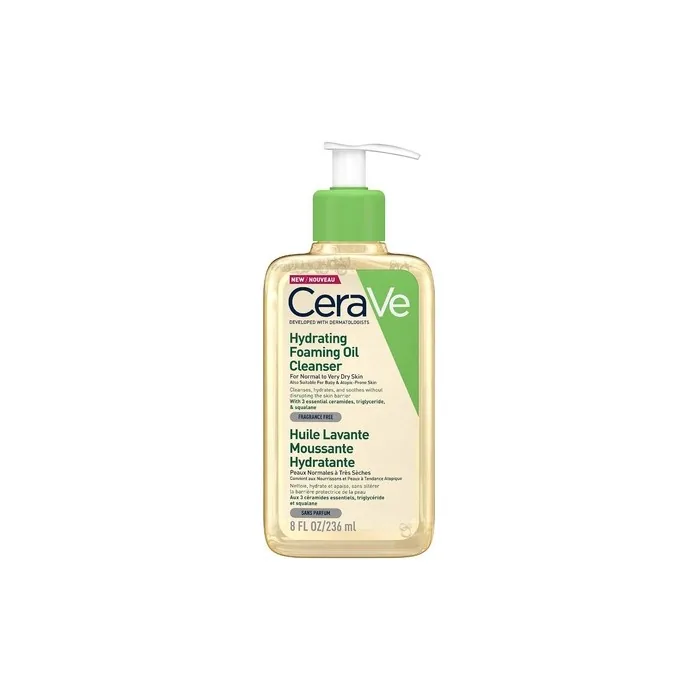 Cerave Hydrating Foaming Oil Moisturizing Cleansing Oil 236ml