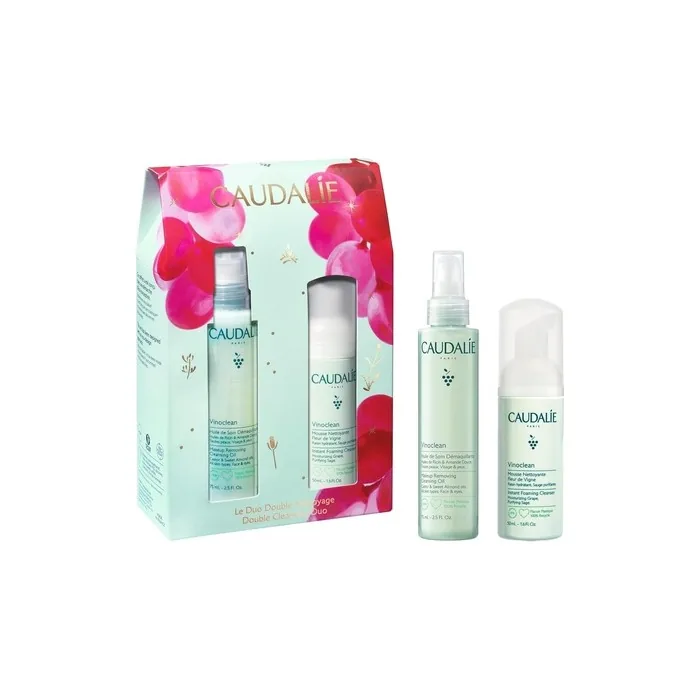 Caudalie Double Cleansing Duo Set Makeup Removing Cleansing Oil 75ml