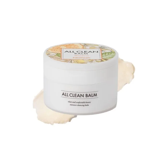 HEIMISH All Clean Balm Mandarin 4.0 fl oz 120ml Cleansing Balm to Oil and Milk Removes Waterproof Makeup Blackheads Refreshing Citrus Scent Natural Color Vegan