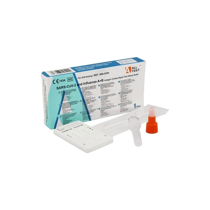 COVID-19 and Influenza Antigen Combo Rapid Test Kit for Self Testing Nasal Swab