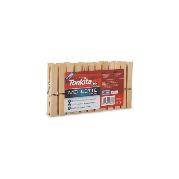 Tonkita Wooden Cloth Pegs 12 S Tk41 Pack Of 20