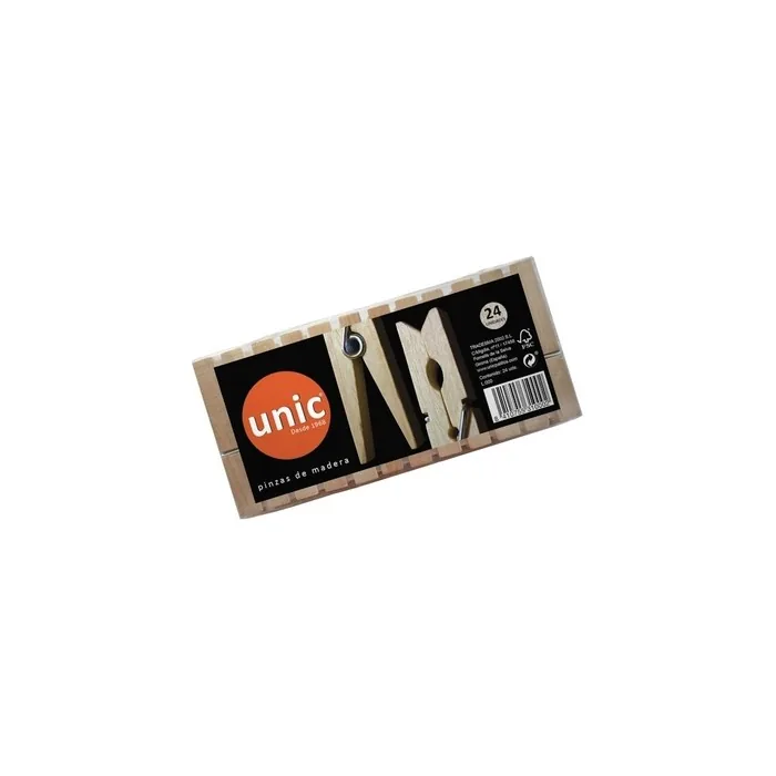 LA PLAZA DE DIA Wooden Clothespins 24 Count - Pack of 24