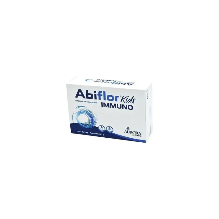 Aurora Biofarma Abiflor Kids Immuno Dietary Supplement Of Lactic Ferments 14 Sticks