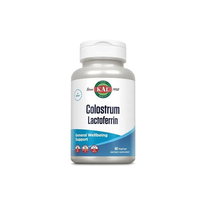 KAL Colostrum Lactoferrin with 20% Immunoglobulins and Beta Glucan 60 Capsules - 30 Servings