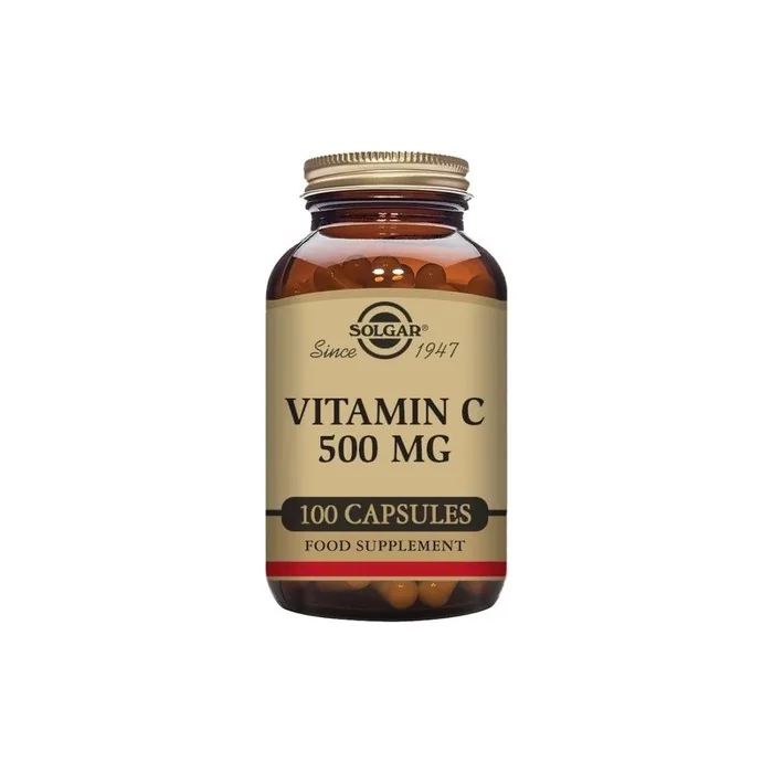 Solgar 500mg Vitamin C Vegetable Capsules Seasonal Immunity Support Potent Antioxidant Reduces Tiredness and Fatigue Collagen Formation Vegan