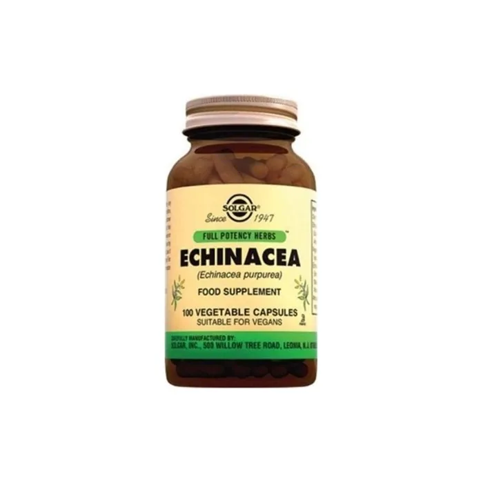 Solgar Echinacea Full Potency Herb 100 Vegetarian Capsules