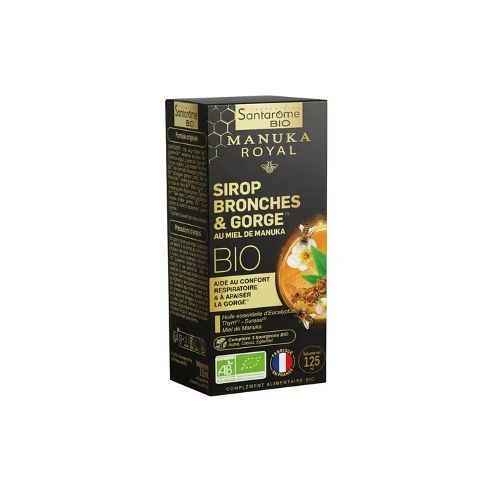 Santarome Bio Bronchi & Throat Syrup with Organic Manuka Honey Supplement