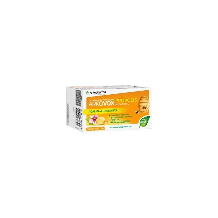 Arkopharma Arkovox Propolis And Vitamin C Honey And Lemon Flavor 24 Tablets