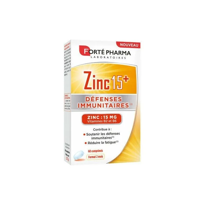 Forte Pharma Zinc 15 For The Immune System 60 Tablets