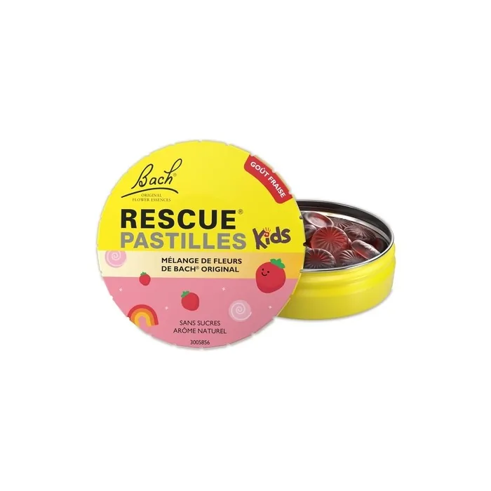 Rescue Kids Strawberry Flavor Lozenges for Natural Emotional Wellbeing